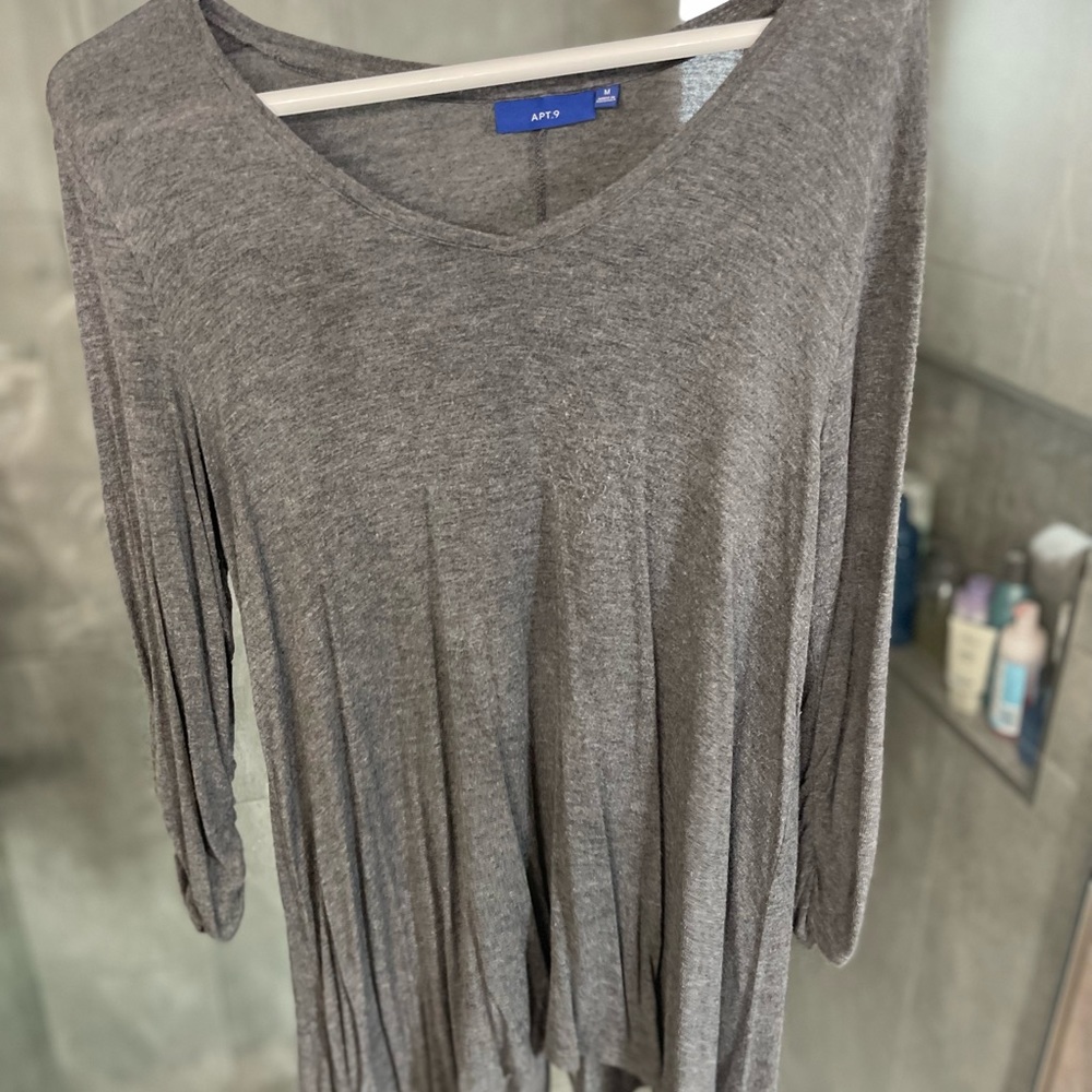 Gray tunic top